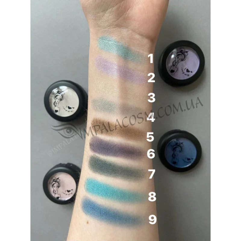 Тіні для повік перламутрові суперстійкі IMPALA Eyeshadow № 11 Midnight Black